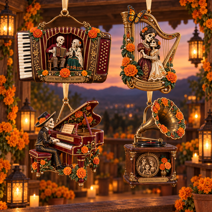 Día de Muertos Musical Ornaments –  Marigold & Melodies of Remembrance Keepsake Collection
