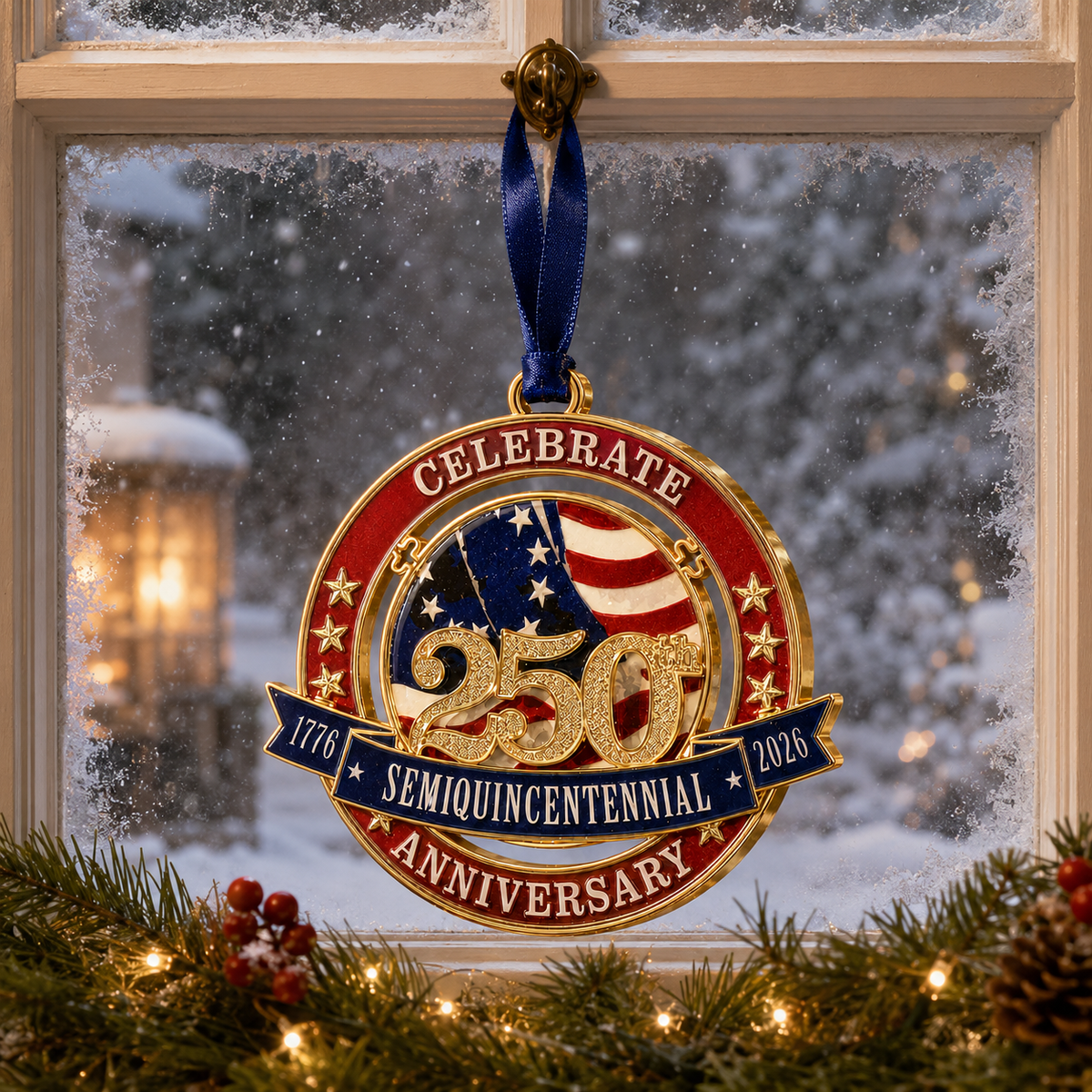 ✨250th Anniversary Commemorative Medal Christmas Tree Ornament