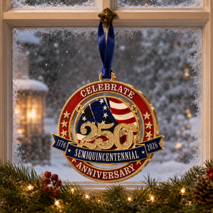 ✨250th Anniversary Commemorative Medal Christmas Tree Ornament