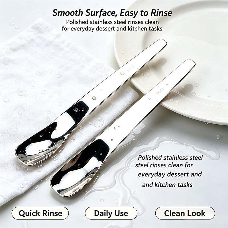 316L Stainless Steel Dessert Spade Spoon, Mirror Polished Thick Multi‑Purpose Spoon🥄 - image 11