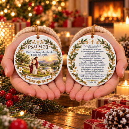 ⏳ Last Day 50% OFF —✝️ Faith & Blessing Double-Sided Ceramic Ornament - image 5