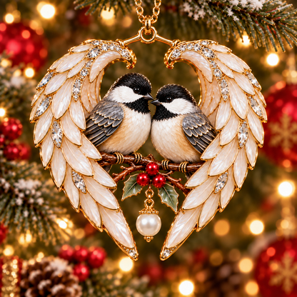 ❤️2026 Angel Wing Heart Christmas Ornaments