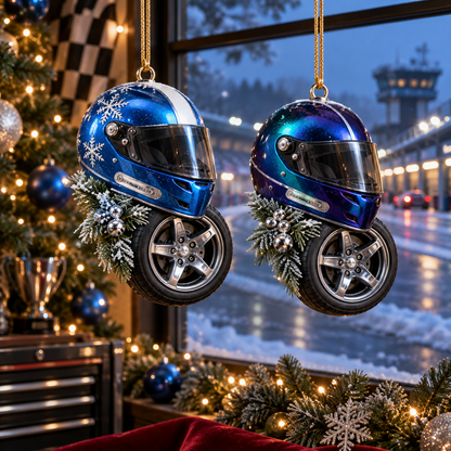 2026 Racing Helmet & Tire Christmas Ornaments – 9 Unique Designs for Motorsport Fans