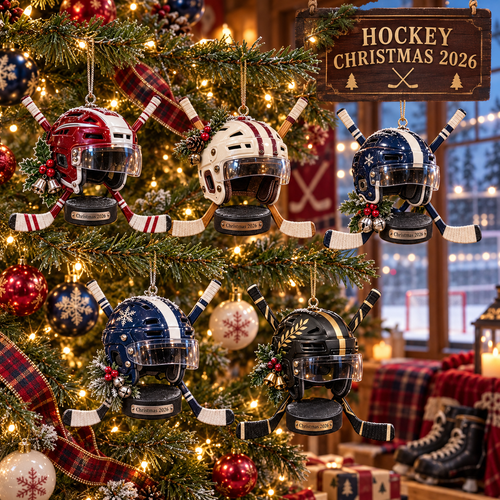 2026 Hockey Christmas Ornaments – 5 Unique Helmet, Stick & Puck Designs for Hockey Fans