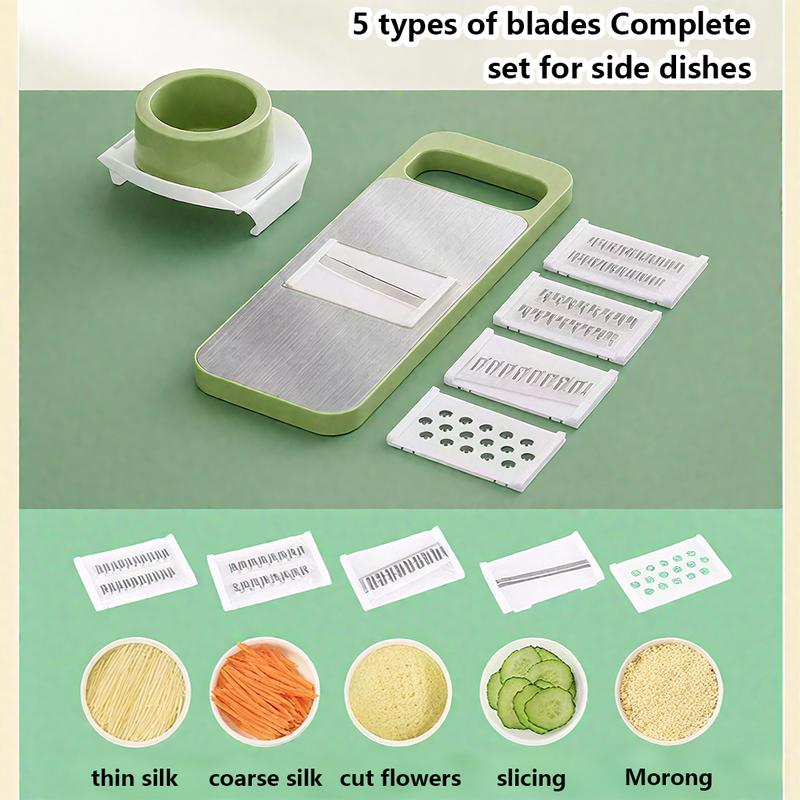 The Perfect Kitchen Gift: 5-in-1 Vegetable Cutter & Cheese Grater with Safety Features - Stainless Steel✨ - image 7