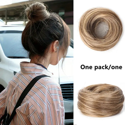 Synthetic Messy Bun Hair Piece for Women, Curly Updo Scrunchie Extension for Instant Volume and a High Crown💇‍♀️ - image 13