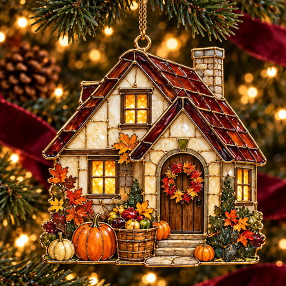 ✨ 2026 Thanksgiving Stained Glass Ornaments – Set of 6