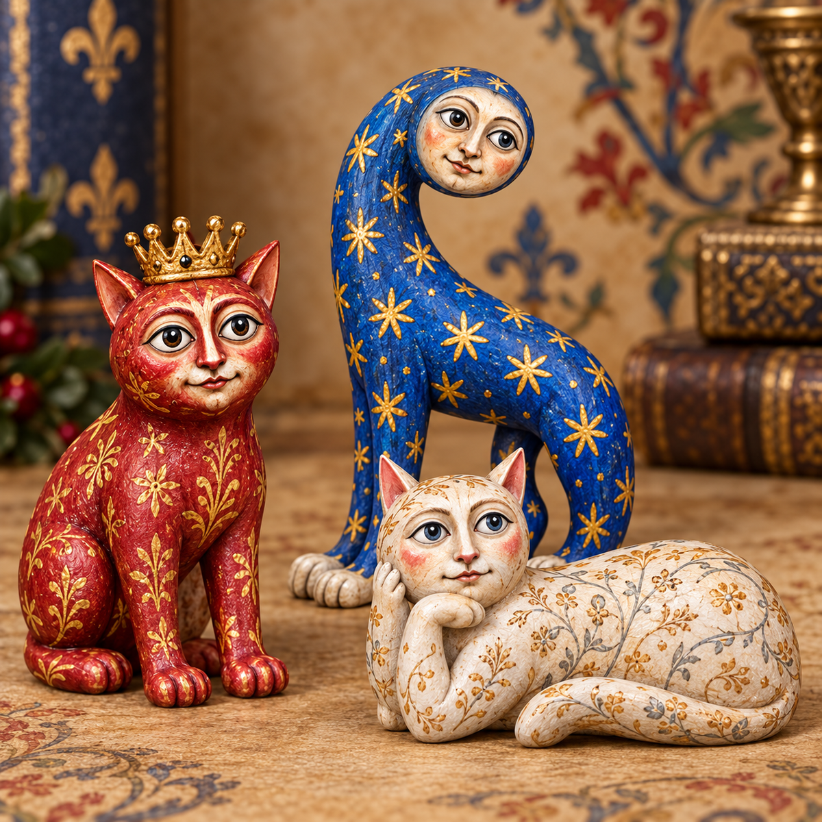 2026 Ugly Medieval Cats Advent Calendar – 24 Unique Collectible Cat Figurines for a Quirky Christmas Countdown