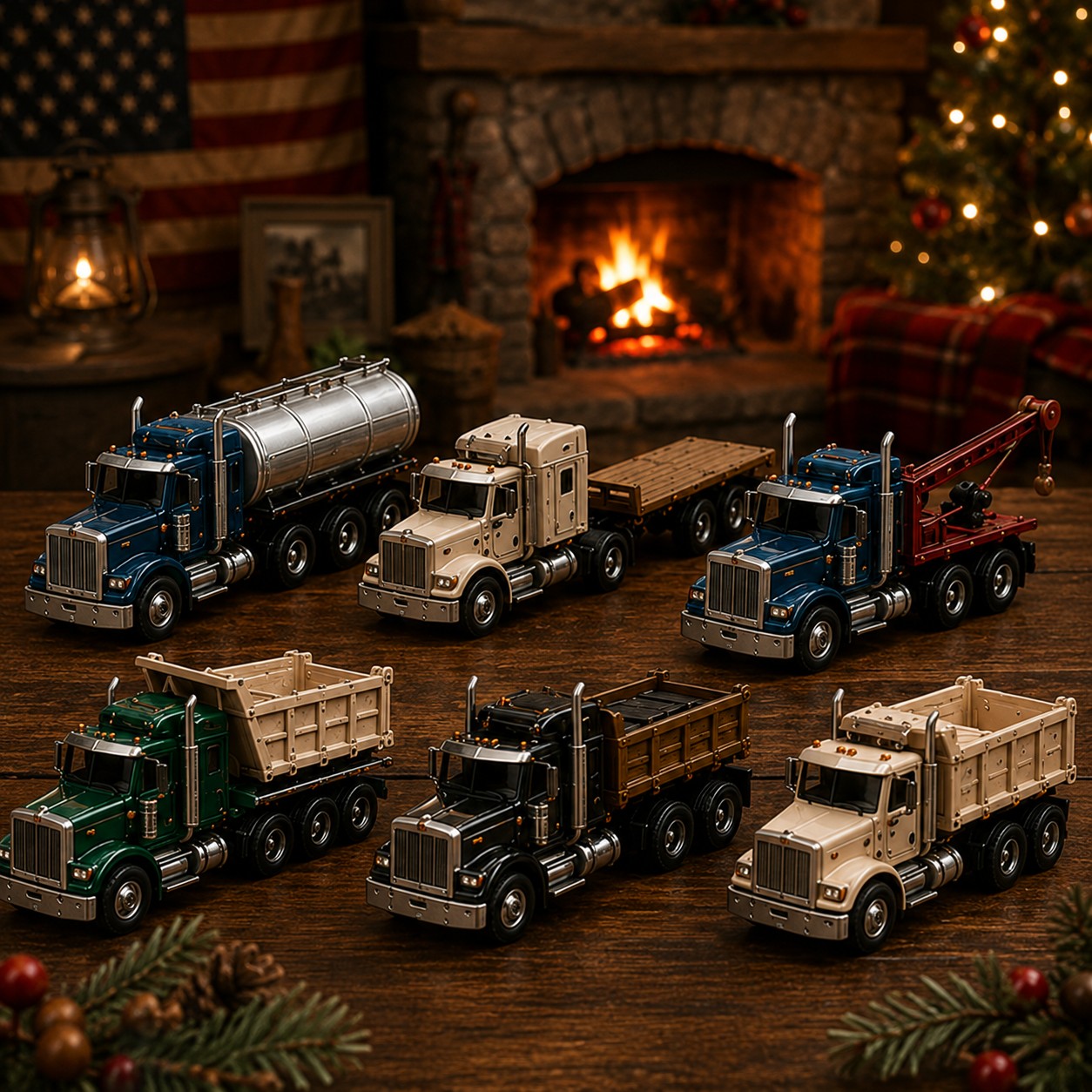 American Trucks Advent Calendar 2026 – 24 Days of Collectible Mini Truck Surprises, Acrylic Charms Blind Box