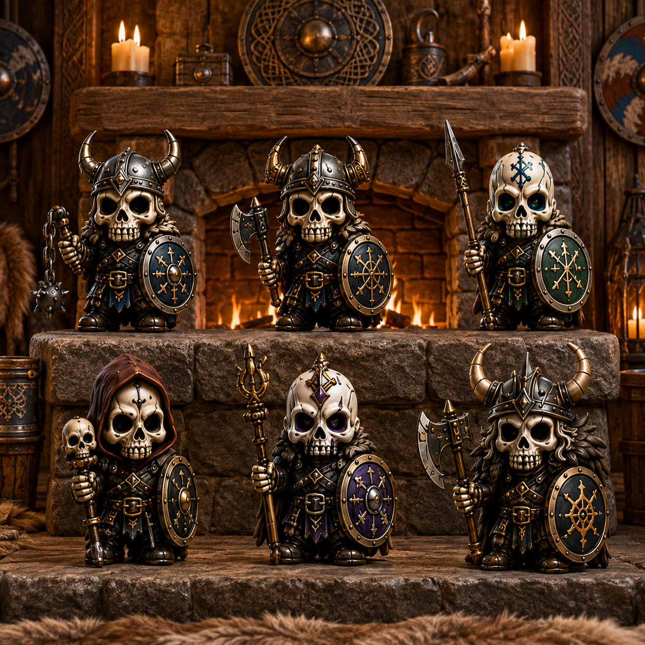 ⚔️Undead Vikings Advent Calendar 2026 – 24-Day Countdown with Collectible 3D Undead Warrior Miniatures, Acrylic Charms Blind Box