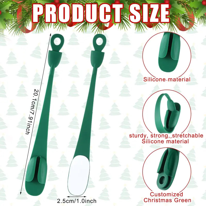 6Pcs Reusable Silicone Adhesive Christmas Garland Hooks - Traditional Household Hanger🎄