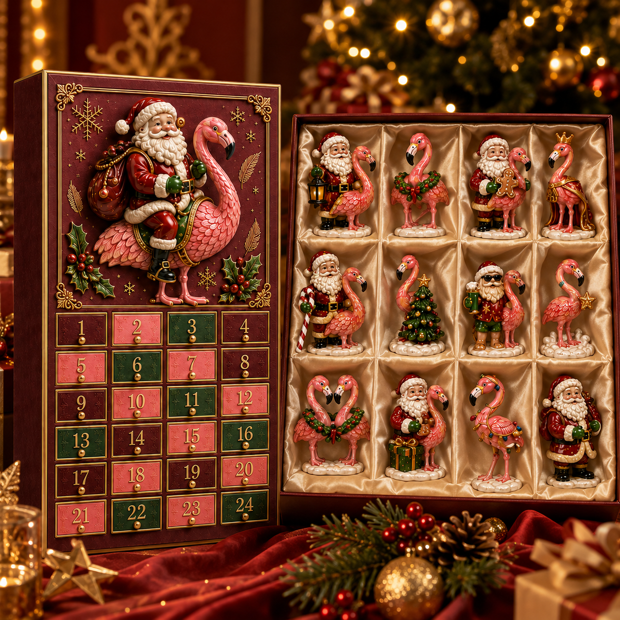 🦩2026 Santa Flamingo Christmas Advent Calendar