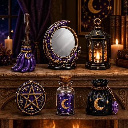 Crystal Witch Advent Calendar 2026 – 24 Days of Magical Crystal Miniatures, Mystical Witchy Collectibles & Enchanting Gifts for Fantasy Lovers, Acrylic Charms Blind Box