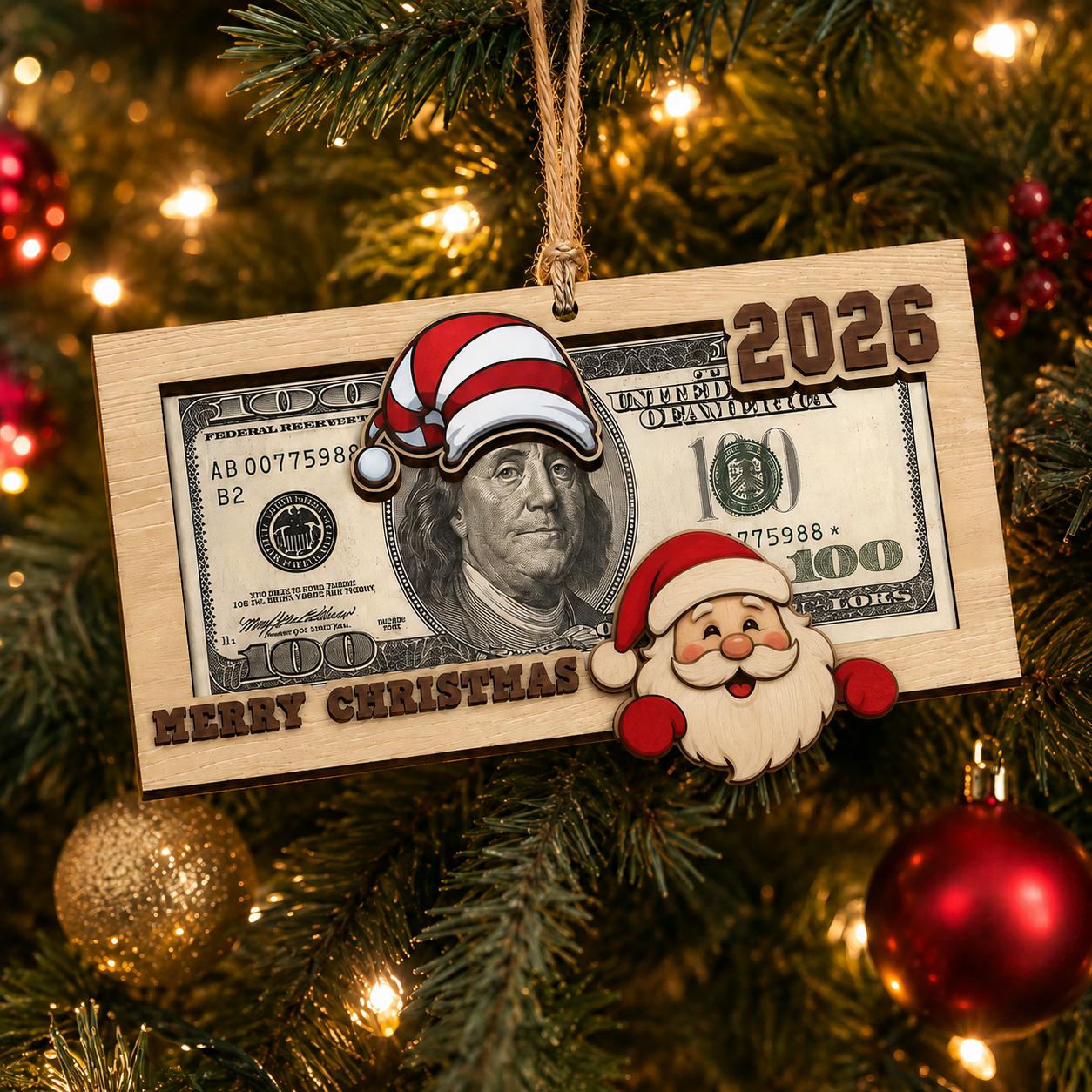 🔥Last 50pcs✨⏰ Limited anniversary edition✨Christmas Cash Holder Ornament