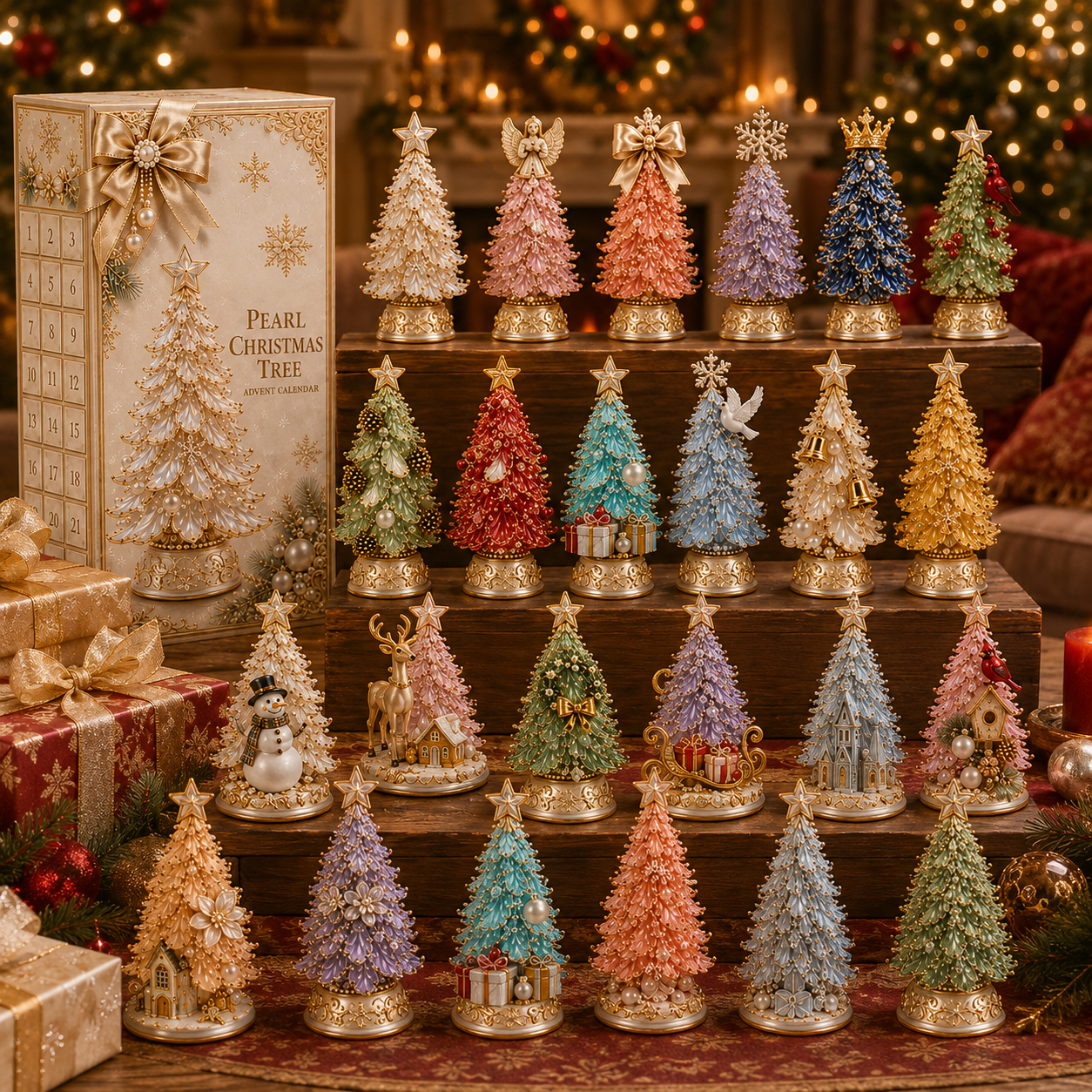 🔥Last 50 pcs✨⏰Last day 50% off🔥✨24-Day Advent Calendar -  Luxurious Pearl Christmas Tree