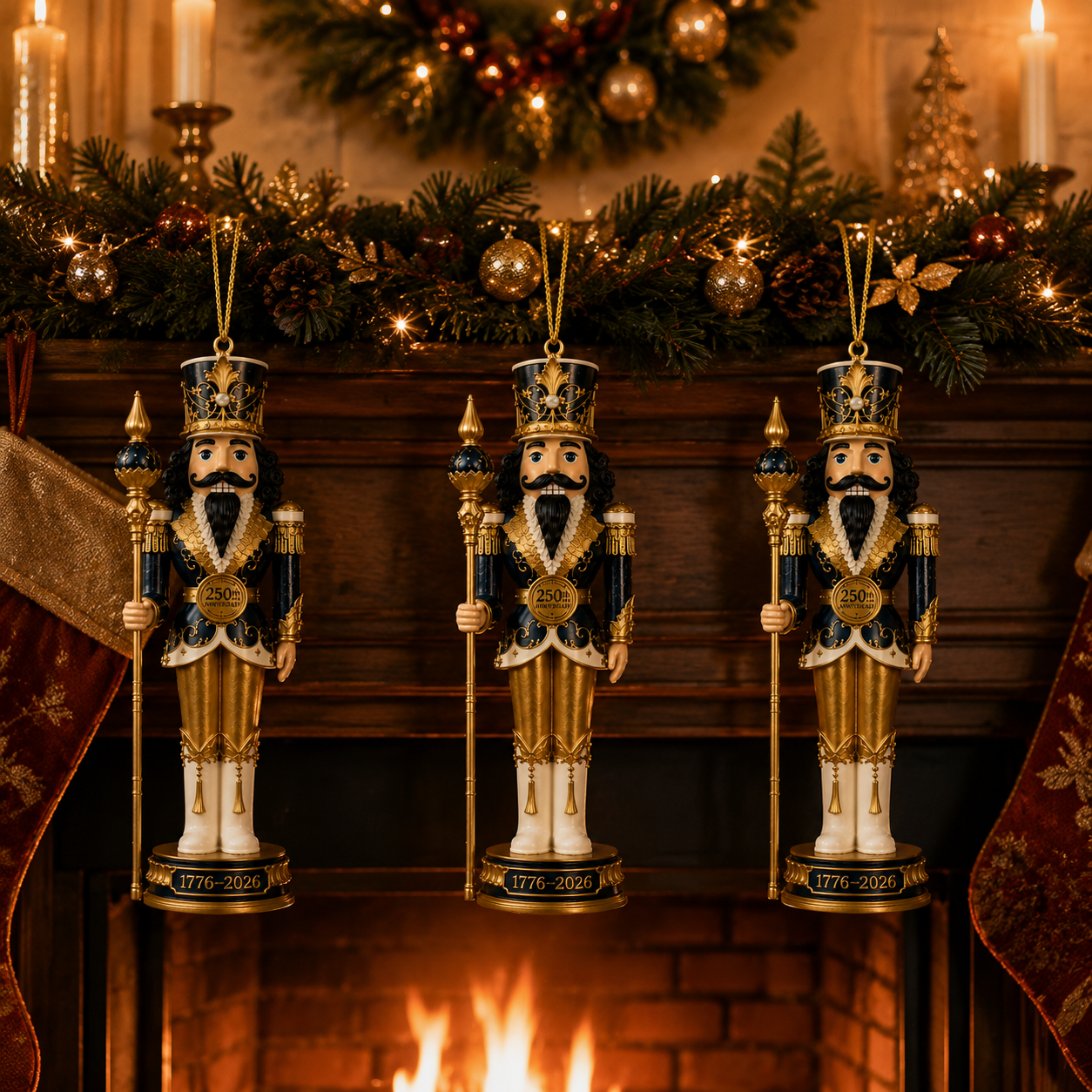 🔥Last 50 pcs✨⏰ Limited anniversary edition✨2026 America 250th Anniversary Midnight Blue Nutcracker King Ornament