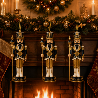 🔥Last 50 pcs✨⏰ Limited anniversary edition✨2026 America 250th Anniversary Midnight Blue Nutcracker King Ornament