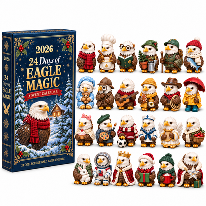 2026 Eagle Magic Advent Calendar – 24 Unique  Bald Eagle Figurines for a Magical Christmas Countdown