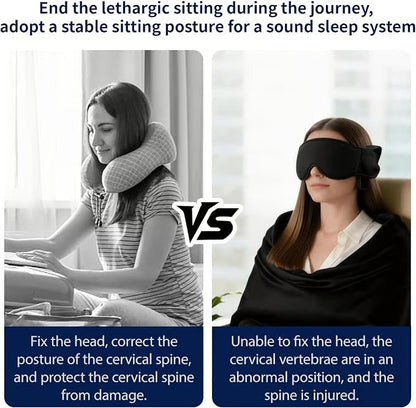 3-in-1 Airplane Sleep Support System - Carry On-Friendly Travel Bedding Accessory Set ✈️