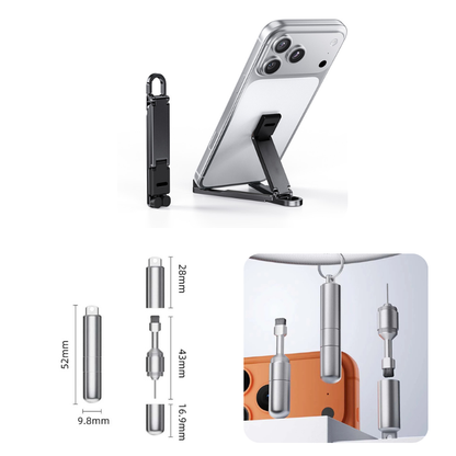 📱Mini Aluminum Phone Stand Keychain Foldable Desktop Holder – Small Gadget, Big Convenience✨ - image 20