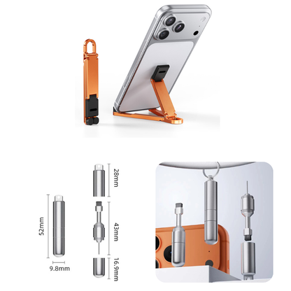 📱Mini Aluminum Phone Stand Keychain Foldable Desktop Holder – Small Gadget, Big Convenience✨ - image 16