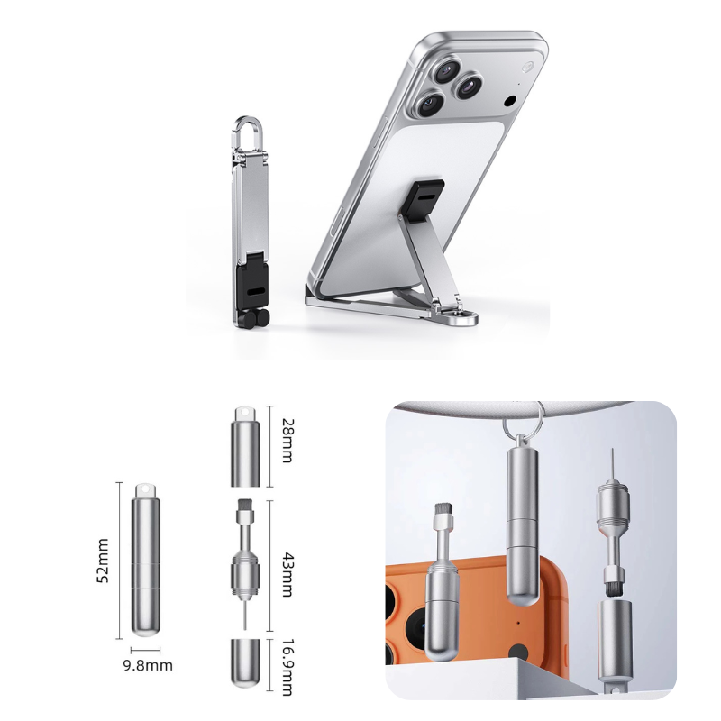 📱Mini Aluminum Phone Stand Keychain Foldable Desktop Holder – Small Gadget, Big Convenience✨ - image 22