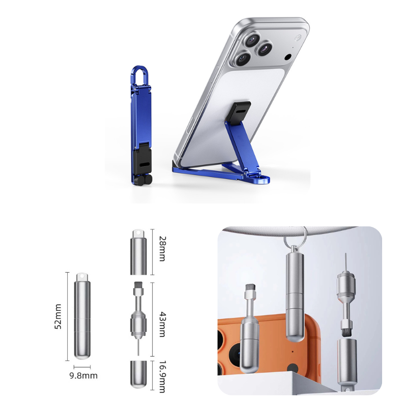 📱Mini Aluminum Phone Stand Keychain Foldable Desktop Holder – Small Gadget, Big Convenience✨ - image 18