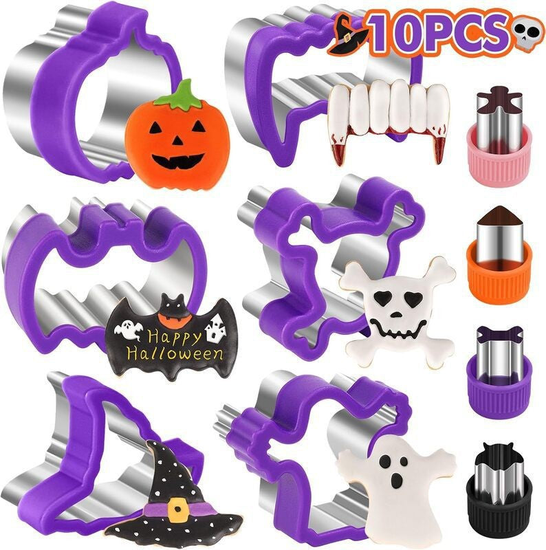 🎃 4-Piece Halloween Pancake Mold Set – Ghost, Bat, Pumpkin & Skull Silicone Breakfast Shapers - image 9
