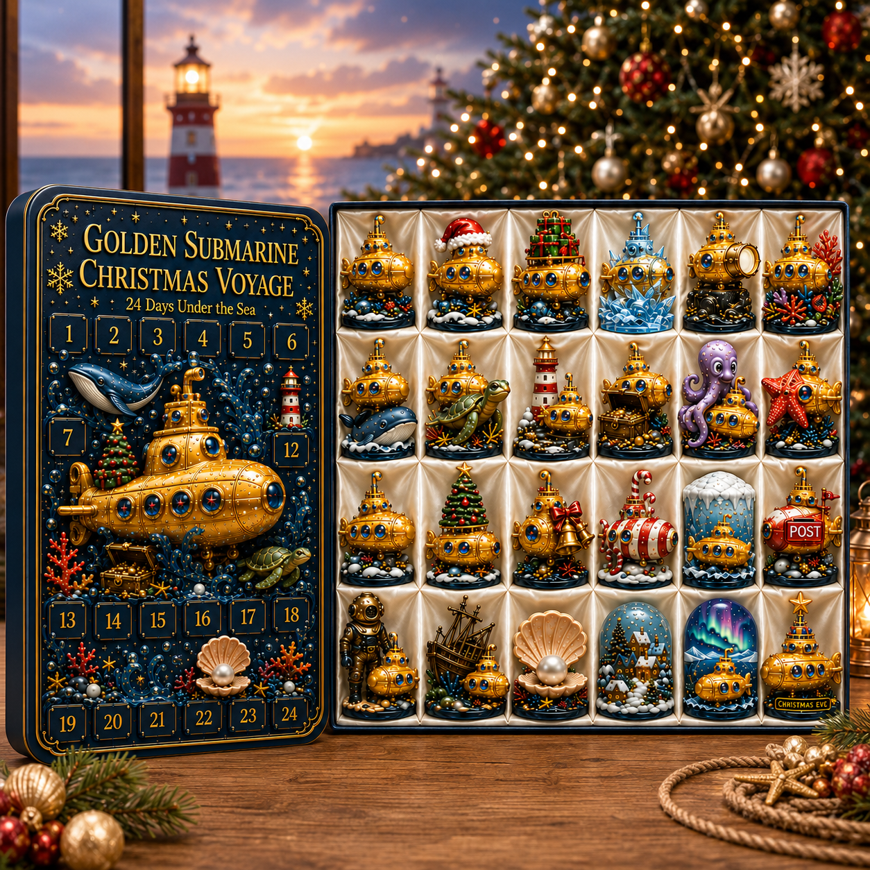 2026 Golden Submarine Christmas Advent Calendar