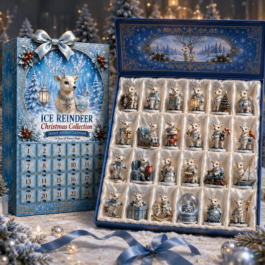 ✨24-Day Christmas Countdown Advent Calendar –Snowy Reindeer Ornament