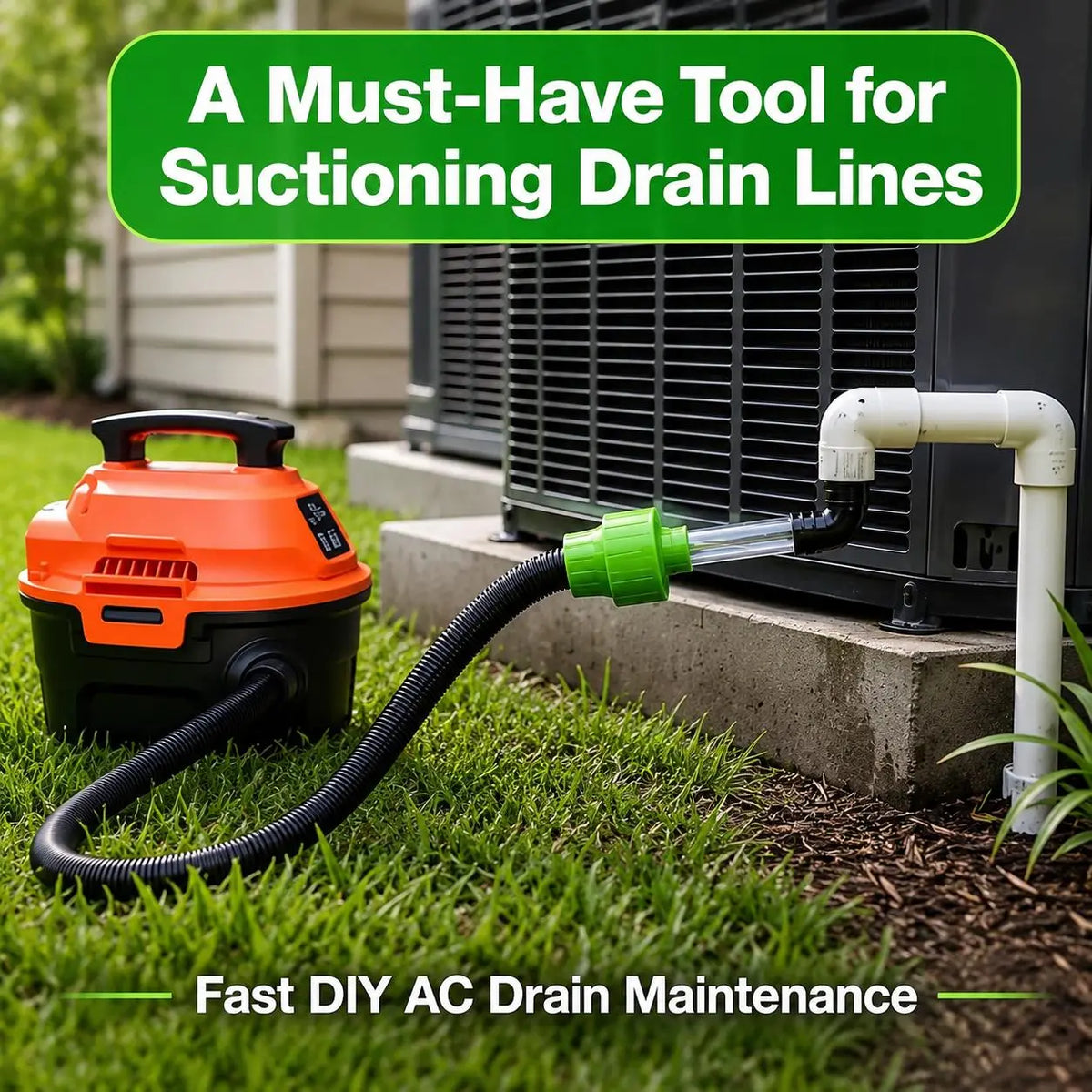 Universal AC Drain Line Cleaner Adapter, Wet/Dry Vacuum Attachment🪛 - image 3