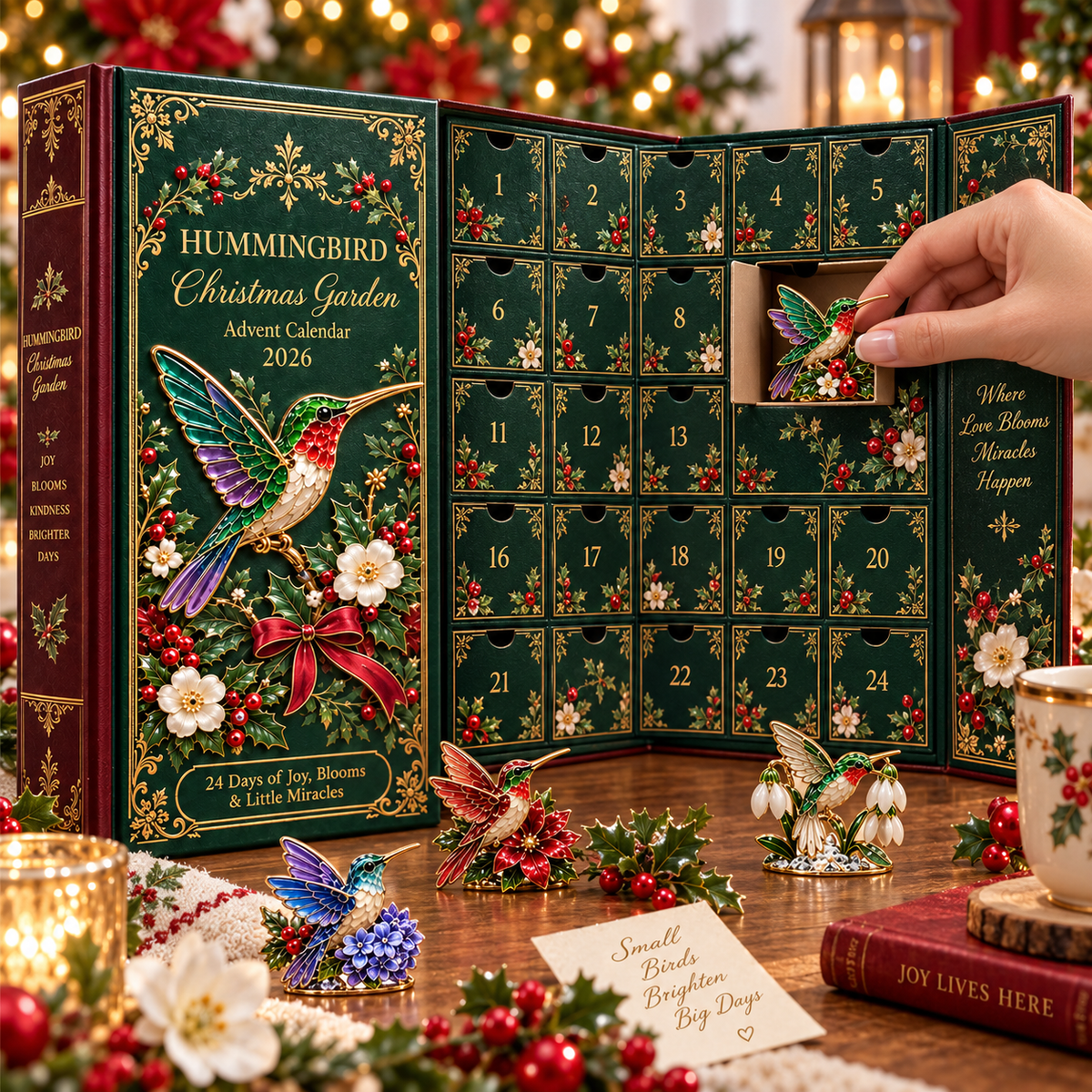24 Days of Joy in Bloom — Hummingbird Christmas Garden Advent Calendar 2026