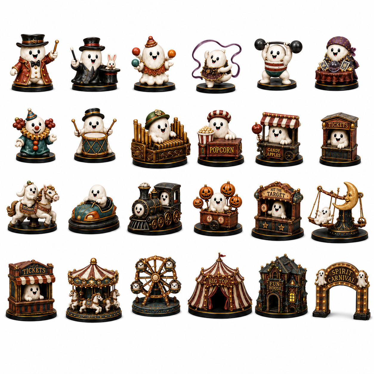 🎃 24-Day Halloween Advent Calendar – 24 Nights of Spooky Carnival Surprises, Collectible Figures & Magical Fun