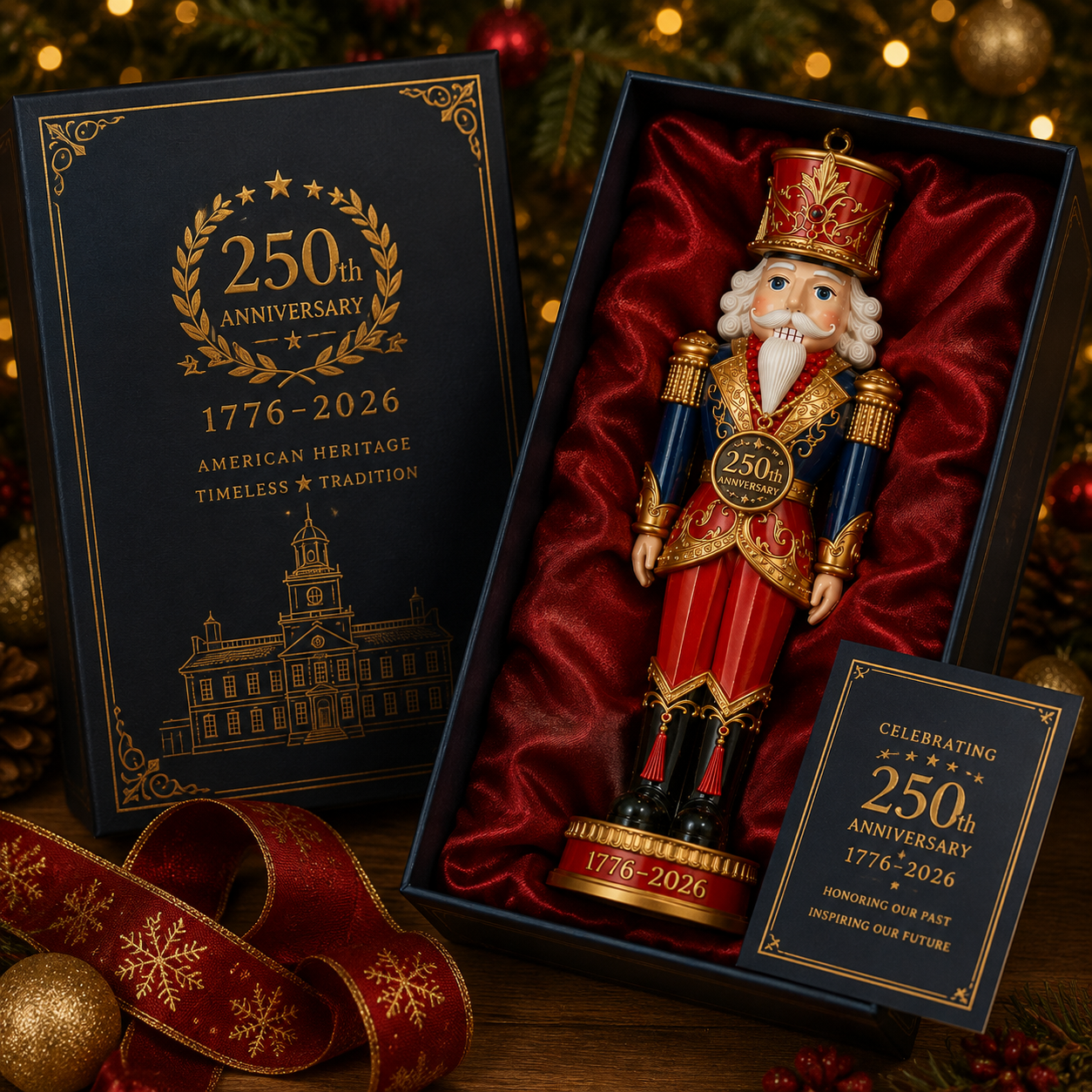 🔥Last 80 pcs✨⏰ Limited anniversary edition✨2026 America 250th Anniversary Heritage Nutcracker Ornament