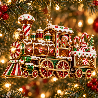Christmas Magic Express – 6-Piece Vintage Christmas Train Ornament Collection | Santa, Snowman, Nutcracker & More