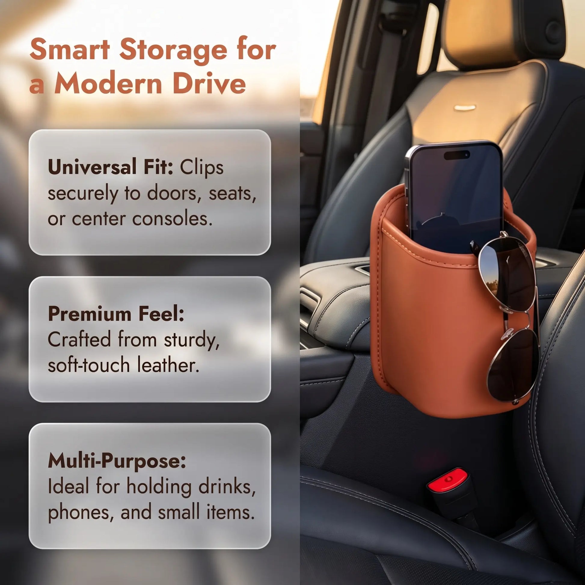 Car Cup Holder Accessory, Multi‑Purpose Drink & Water Bottle Storage Pouch 🚗 - image 5