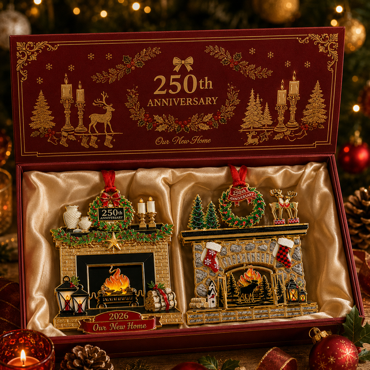 🔥Last 50pcs✨⏰ Limited anniversary edition✨Christmas fireplace decorations