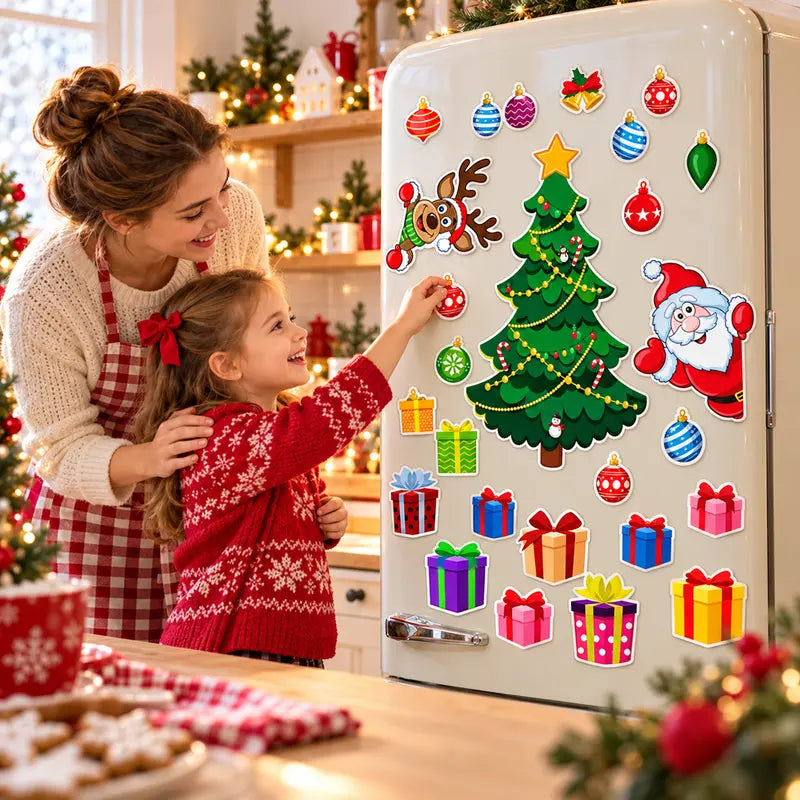 Christmas Refrigerator Magnets, Christmas Tree Magnets for Fridge Stickers Decoration 🎄