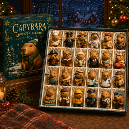 Capybara Advent Calendar 2026 – 24-Day Christmas Countdown with 24 Collectible Capybara Figures