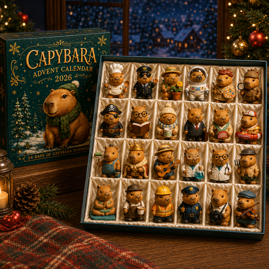 Capybara Advent Calendar 2026 – 24-Day Christmas Countdown with 24 Collectible Capybara Figures