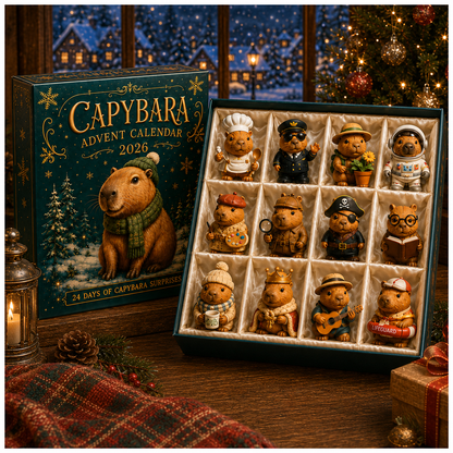 Capybara Advent Calendar 2026 – 24-Day Christmas Countdown with 24 Collectible Capybara Figures