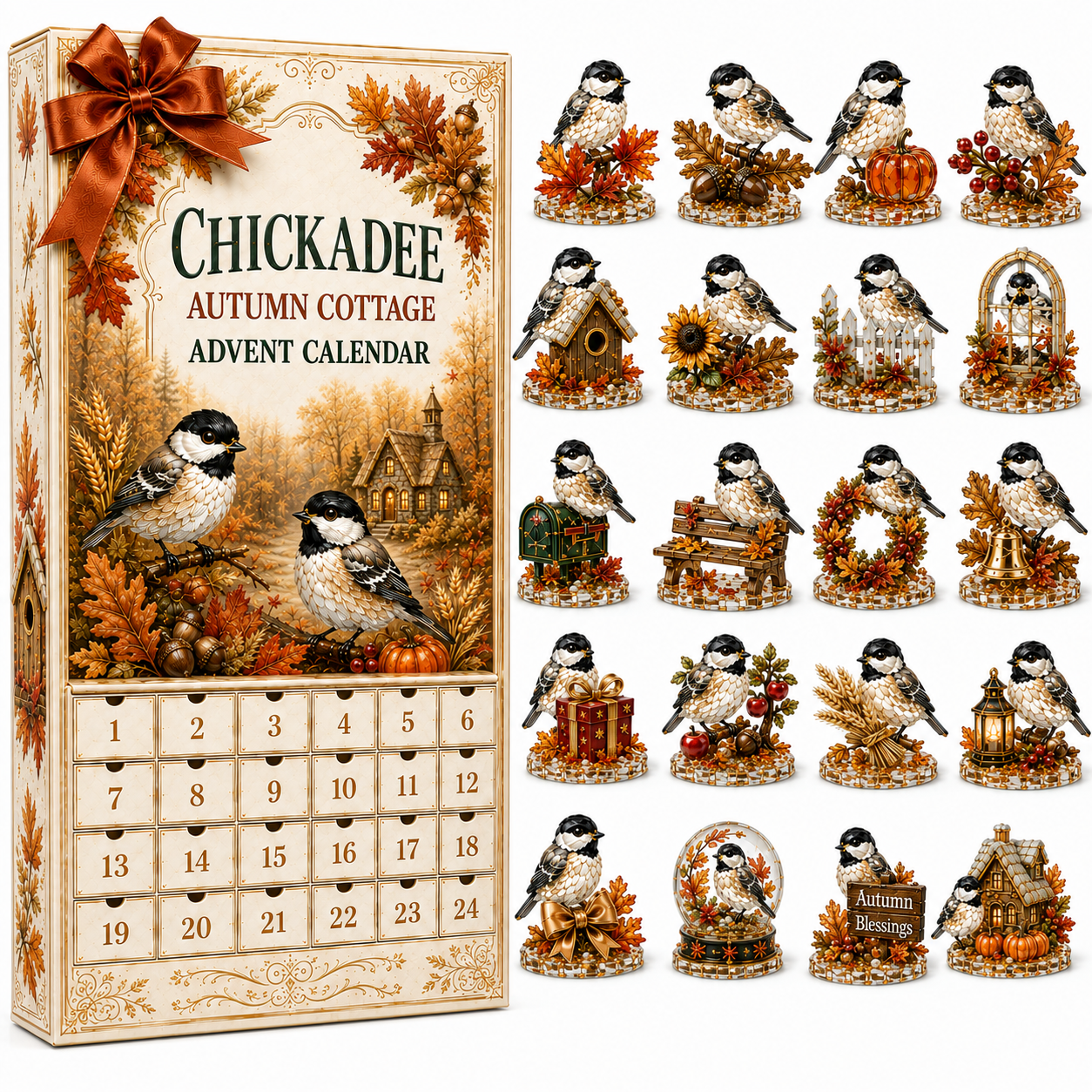 🔥Last 30 pcs✨⏰Last day 50% off🔥✨24-Day Advent Calendar - Chickadee