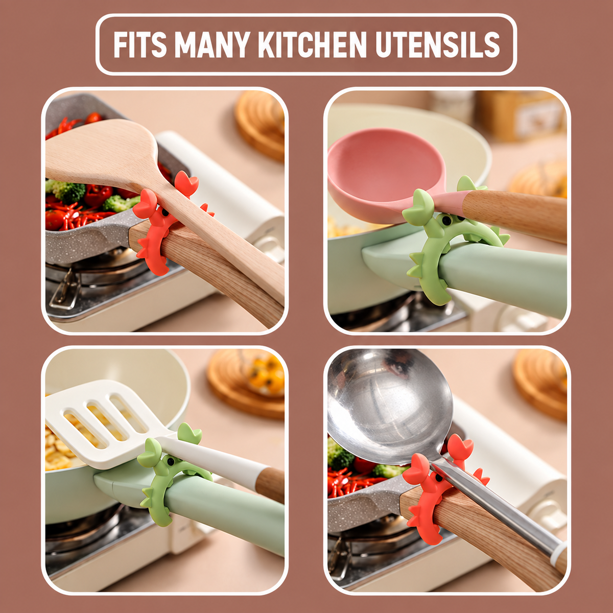 🦀 2-in-1 Crab Pot Clip – Utensil Rest & Boil-Over Guar - image 3