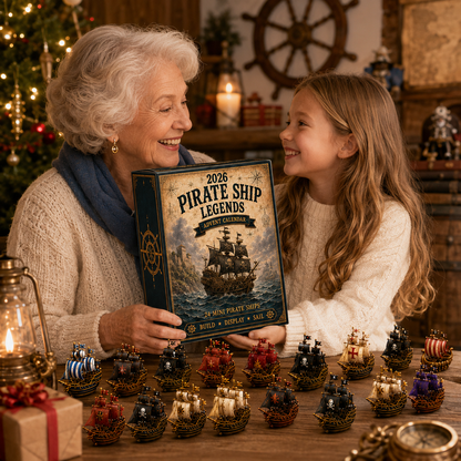 ⚓Pirate Ship Legends Advent Calendar 2026 – 24 Days of High Seas Adventure, Collector-Grade Miniature Ships, Acrylic Charms Blind Box