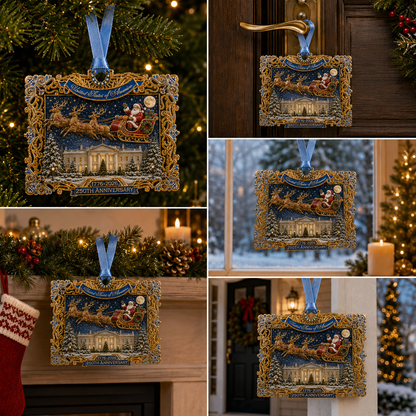 250th Anniversary Christmas Ornament 2026 – USA Heritage Santa Sleigh Collectible | Limited-Edition Patriotic Holiday Tree Decor