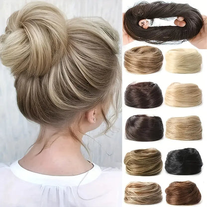 Synthetic Messy Bun Hair Piece for Women, Curly Updo Scrunchie Extension for Instant Volume and a High Crown💇‍♀️ - image 1