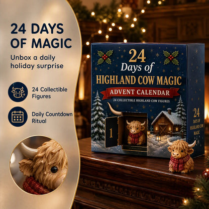 24-Day Highland Cow Advent Calendar - Christmas Countdown Gift Box 🐄🎁 - image 6