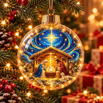 ✝️Christian Nativity Christmas Ornaments – 7-Piece Jesus Birth & Holy Night Collection