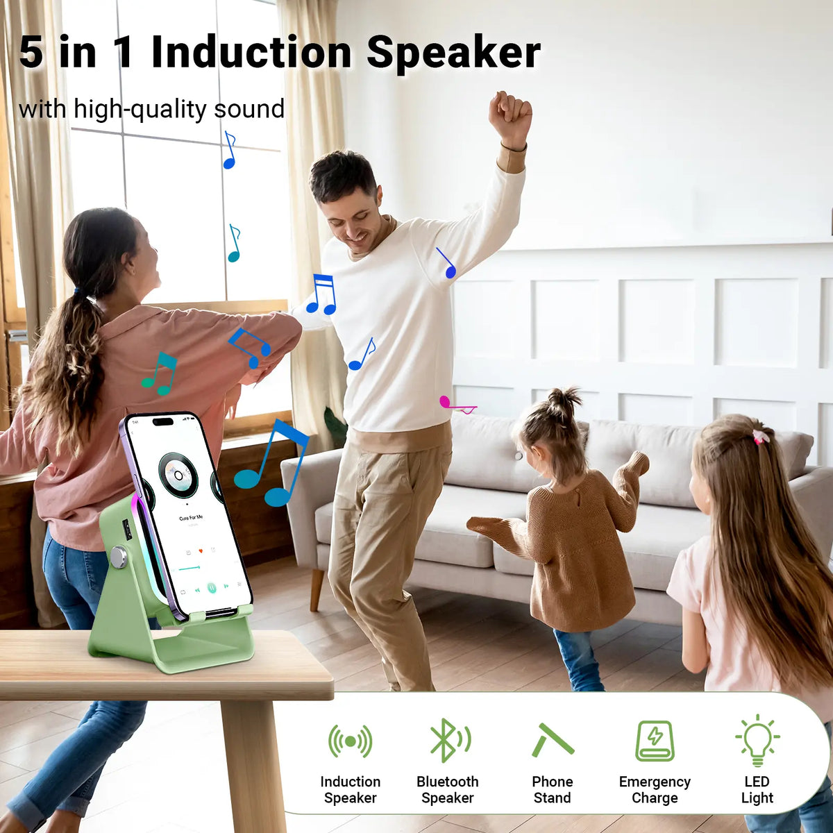 📱PUTARE Wireless Induction Audio Speaker Stand - image 3