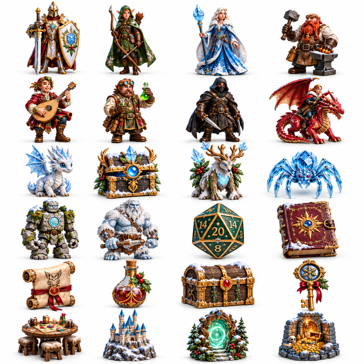Fantasy Tabletop Game Night 2026 – 24 Days of Adventure Countdown Calendar with 24 Unique Fantasy Miniatures, Dragons, Heroes & RPG Collectibles for Tabletop Gamers
